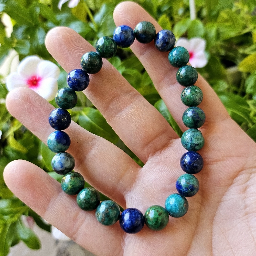 lapis mix azurite bracelet